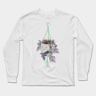 tradscantia plant in aromantic pride pot Long Sleeve T-Shirt